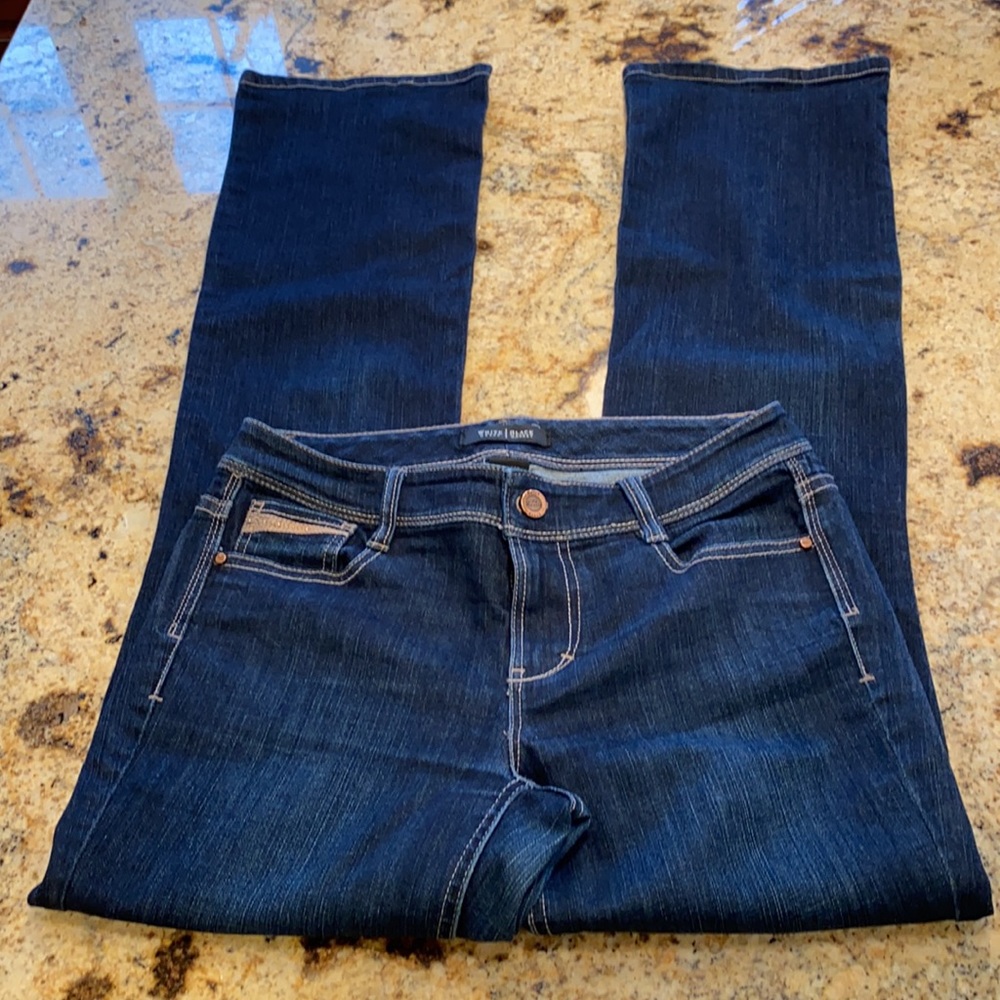 White House Black Market Dark Blue Boot Cut Jeans - Picture 3 of 6